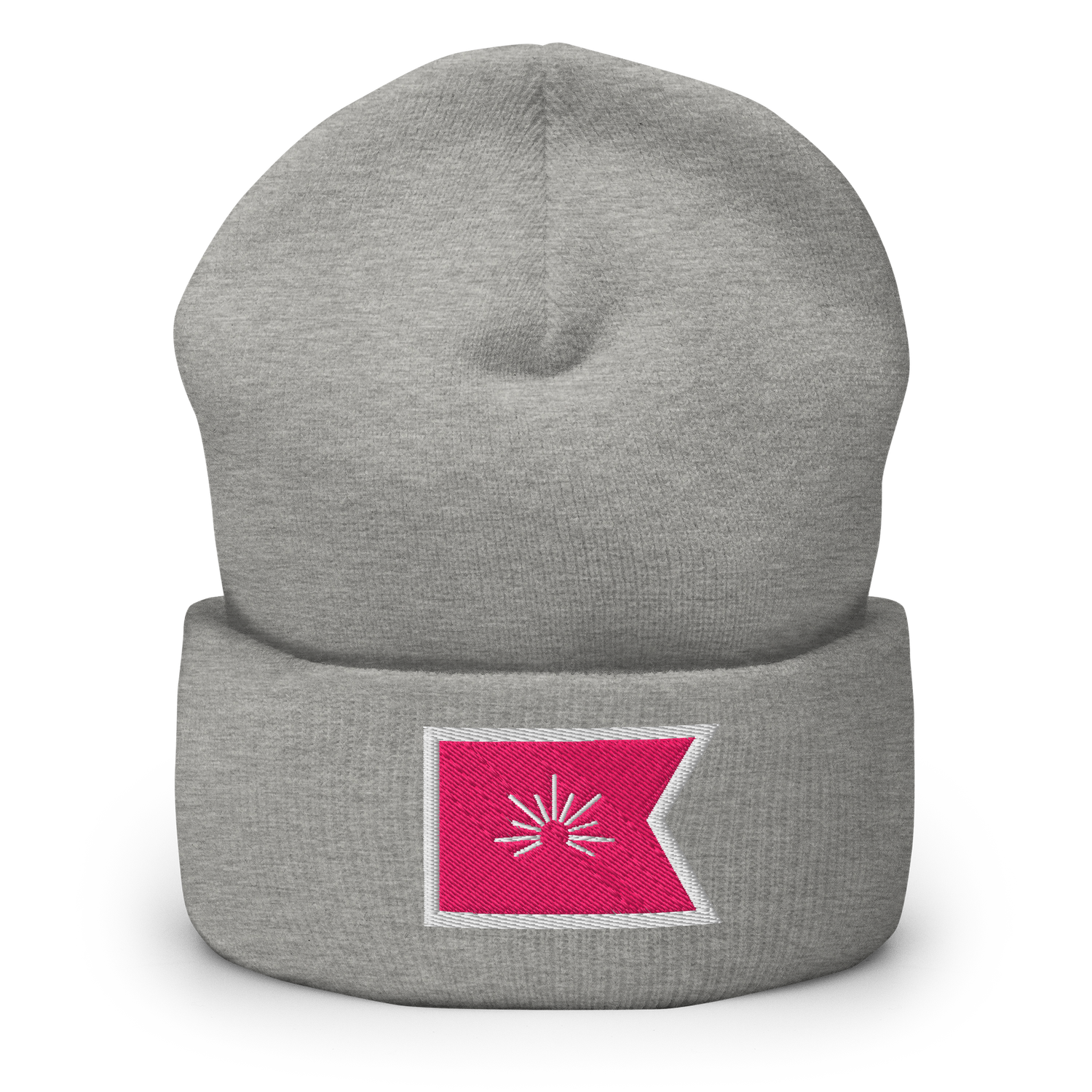 Sunrise Sailing Flag Beanie | Light Grey &amp; Pink