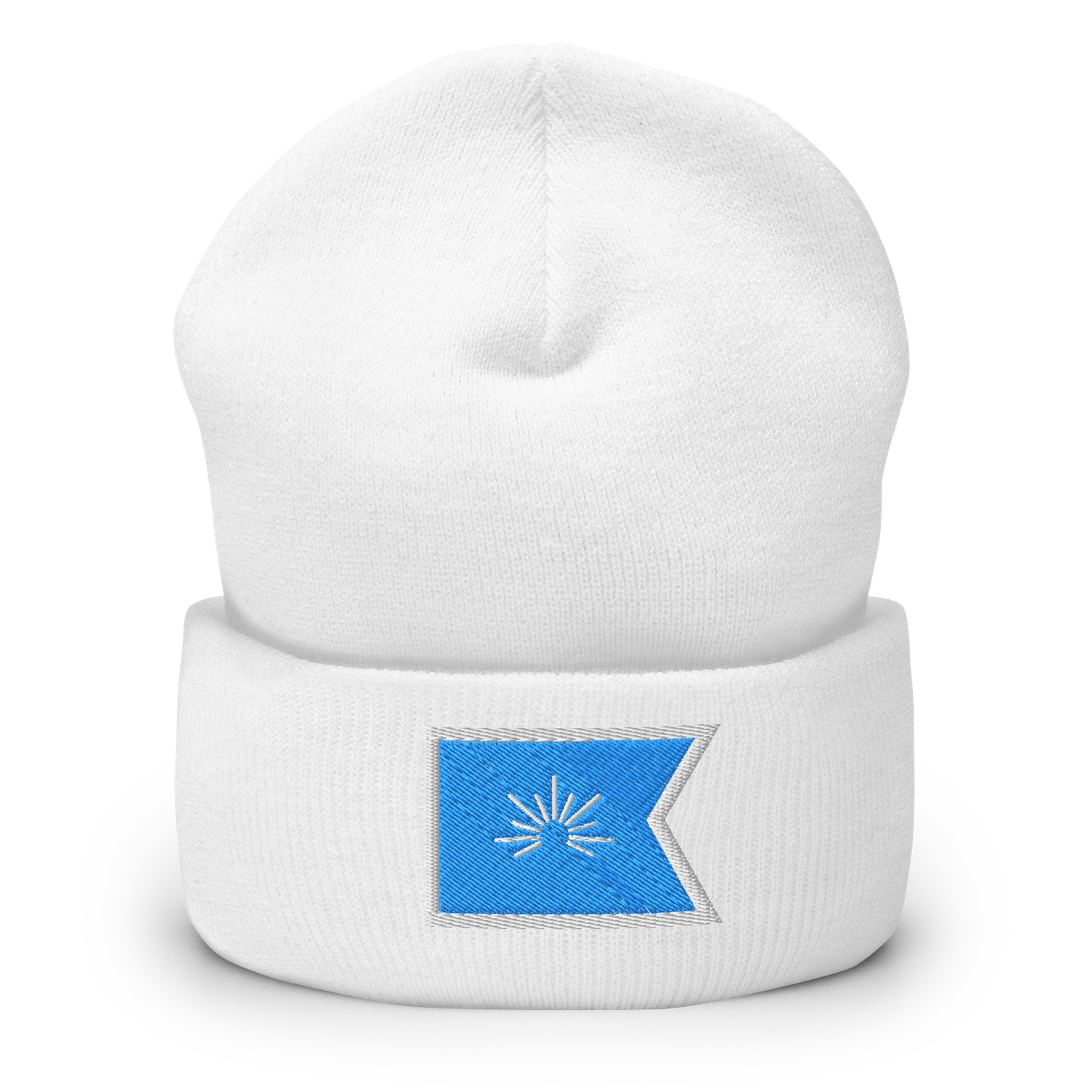 Sunrise Sailing Flag Beanie | White &amp; Blue