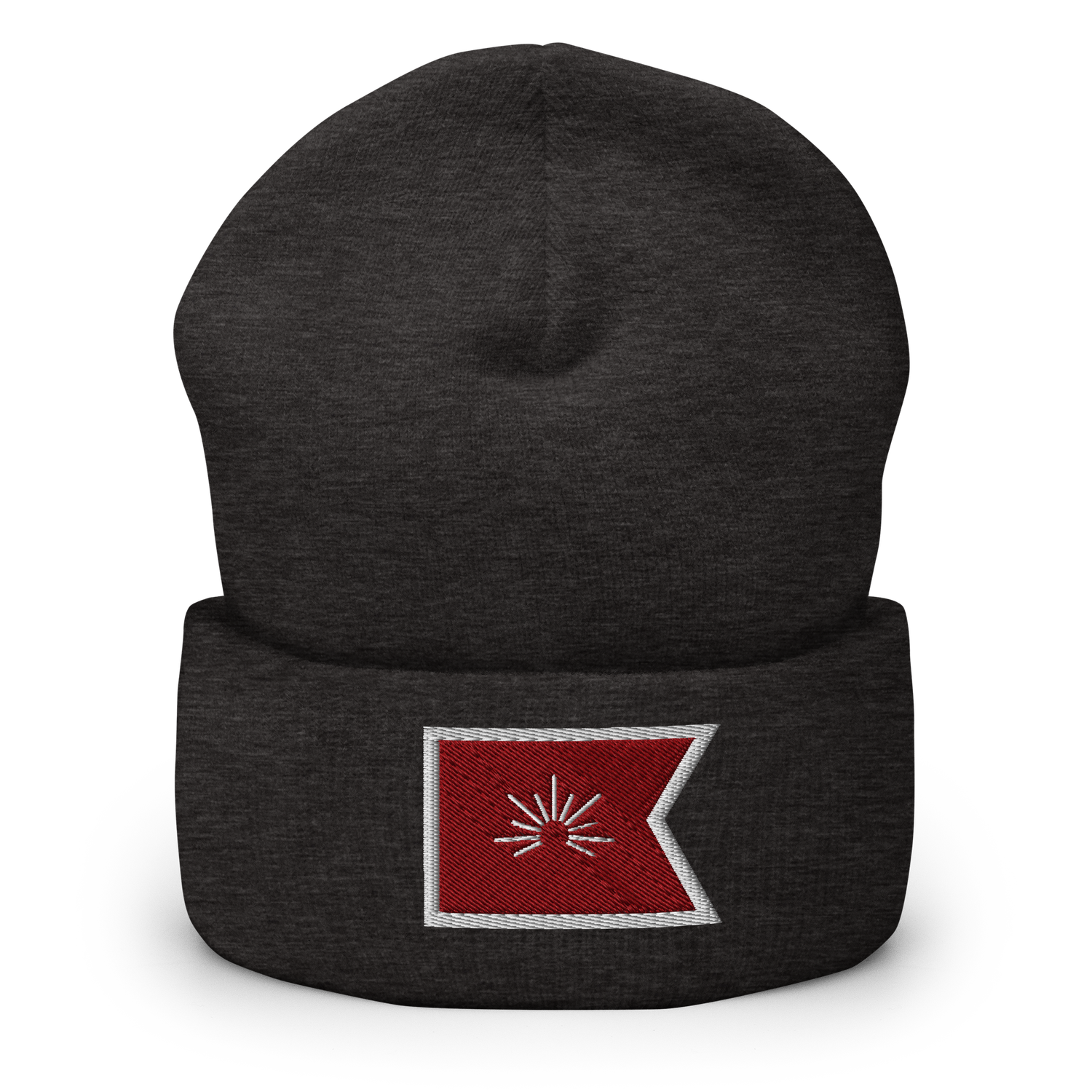 Sunrise Sailing Flag Beanie | Dark Grey &amp; Maroon