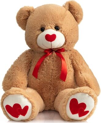 Big Teddy Bear Stuffed Animal Large Bear Plush with Red Heart