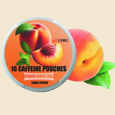 56mg Sweet Peach 5-Pack Caffeine Energy Pouches