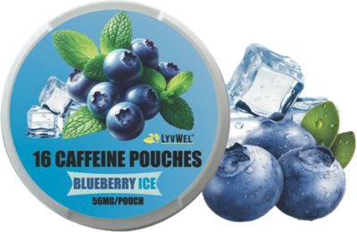56mg Blueberry Ice 5-Pack Caffeine Energy Pouches