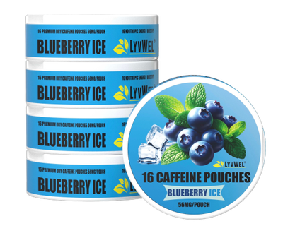 56mg Blueberry Ice 5-Pack Caffeine Energy Pouches