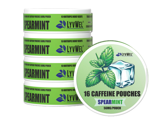 56mg Spearmint 5-Pack Caffeine Energy Pouches