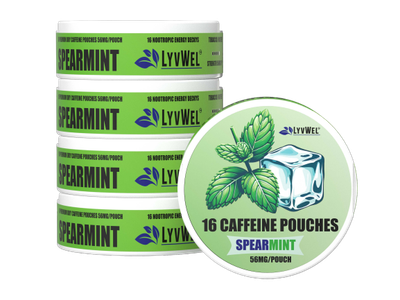 56mg Spearmint 5-Pack Caffeine Energy Pouches