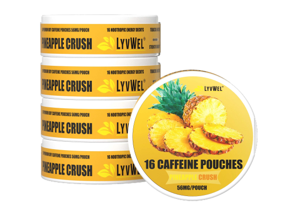 56mg Pineapple Crush 5-Pack Caffeine Energy Pouches