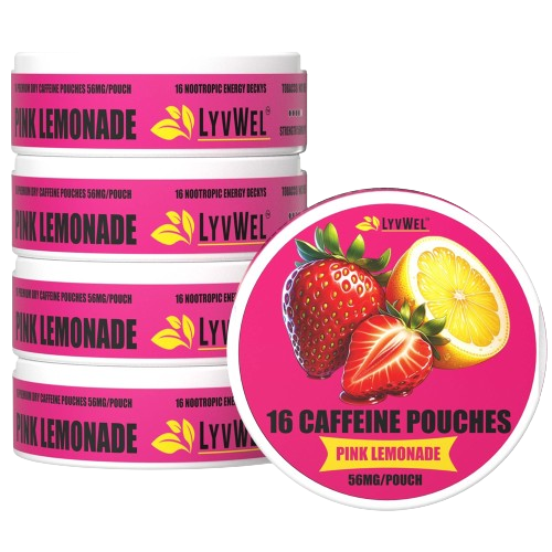 56mg Pink Lemonade 5-Pack Caffeine Energy Pouches
