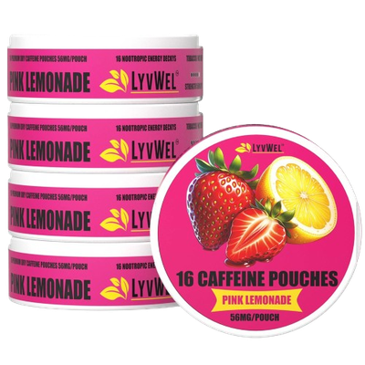 56mg Pink Lemonade 5-Pack Caffeine Energy Pouches