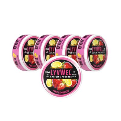 225mg Wild Grapes 5-Pack (15 pouches per jar) 75 pouches Caffeine Nootropic Energy Pouches Upper Energy decky