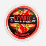 225mg Red Gummy Bear 1 Jar (15 pouches) Caffeine Nootropic Energy Pouches Upper Energy decky