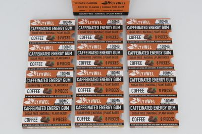 12 packs of Coffee LyvWel Caffeinated Energy Gum