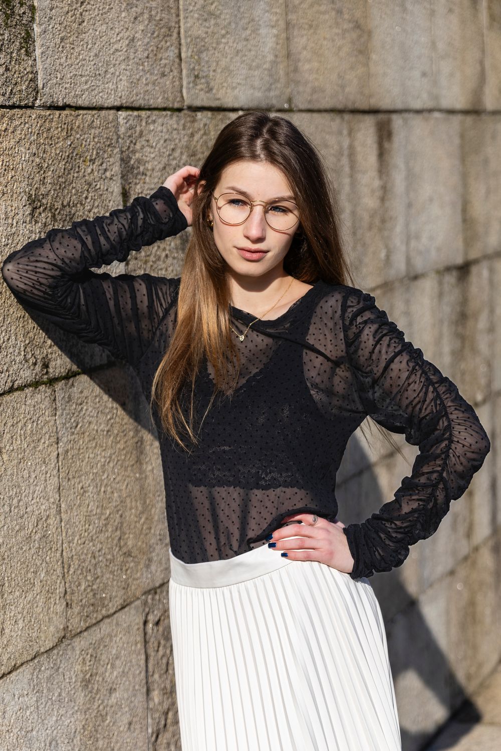 Blusa Preta Transparente