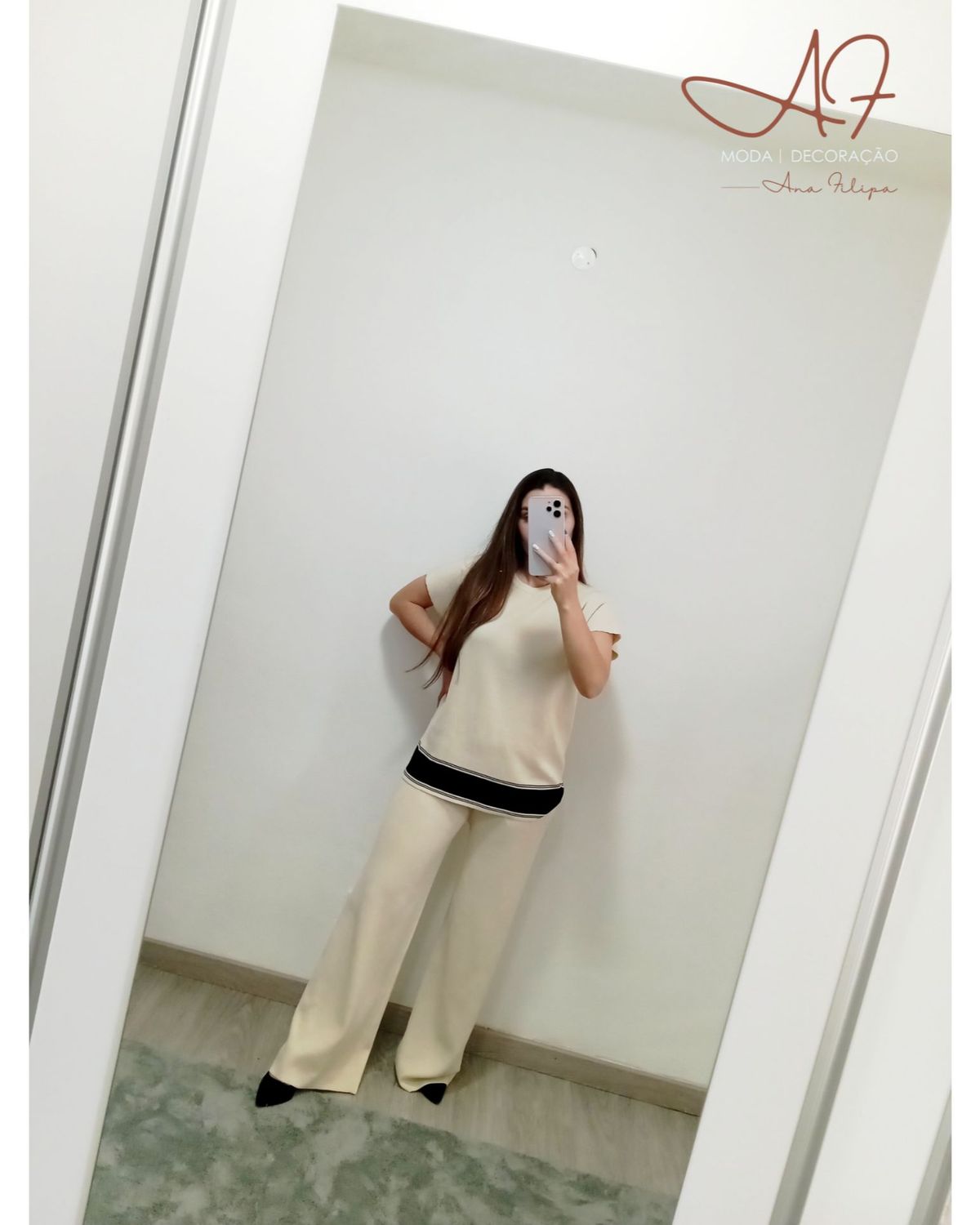 Calça e Blusa Creme 