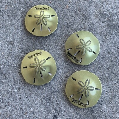 MAGNET SAND DOLLAR METAL (GOLD)