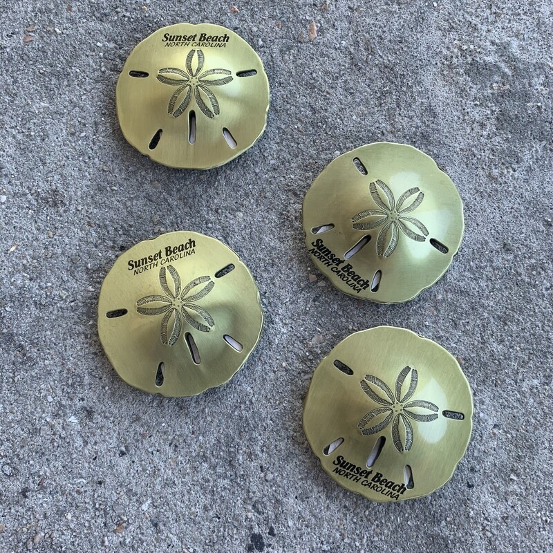MAGNET SAND DOLLAR METAL (GOLD)