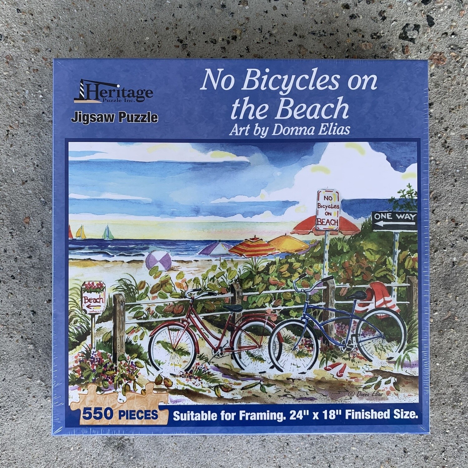 NO BICYCLES ON BEACH PUZZLE 550PCS