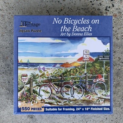 NO BICYCLES ON BEACH PUZZLE 550PCS