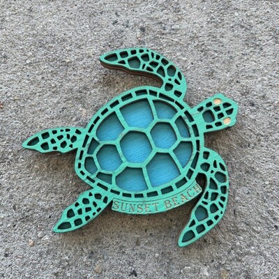 HOLY TURTLE MAGNET (AQUA)
