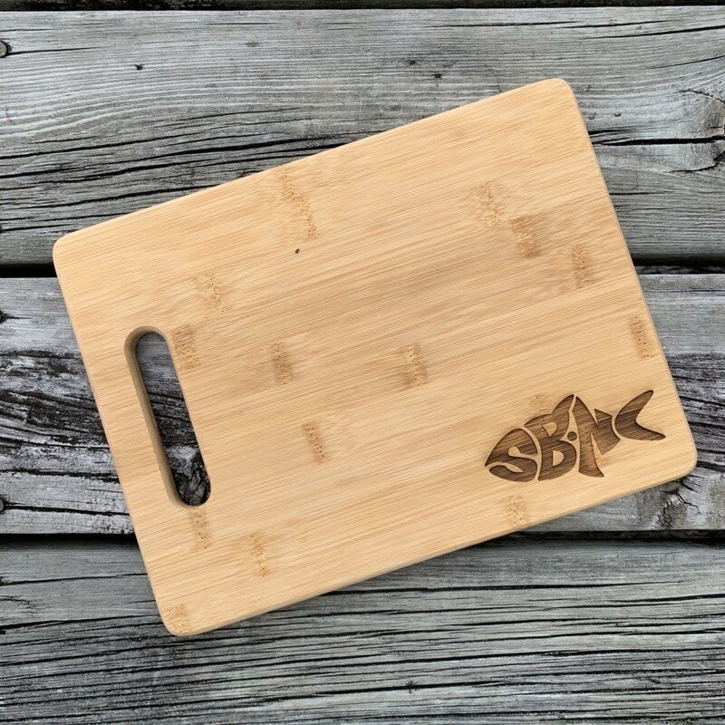 bonar fish box cutting board w/ Freedom Design (ruler optional) 14x20 (3sides) / white/black/white / Freedom Fish Design BOXIO CUTTING BOARD The Sustainable Bamboo Cutting Board for Camping Shop Insulated Fish Boxes |