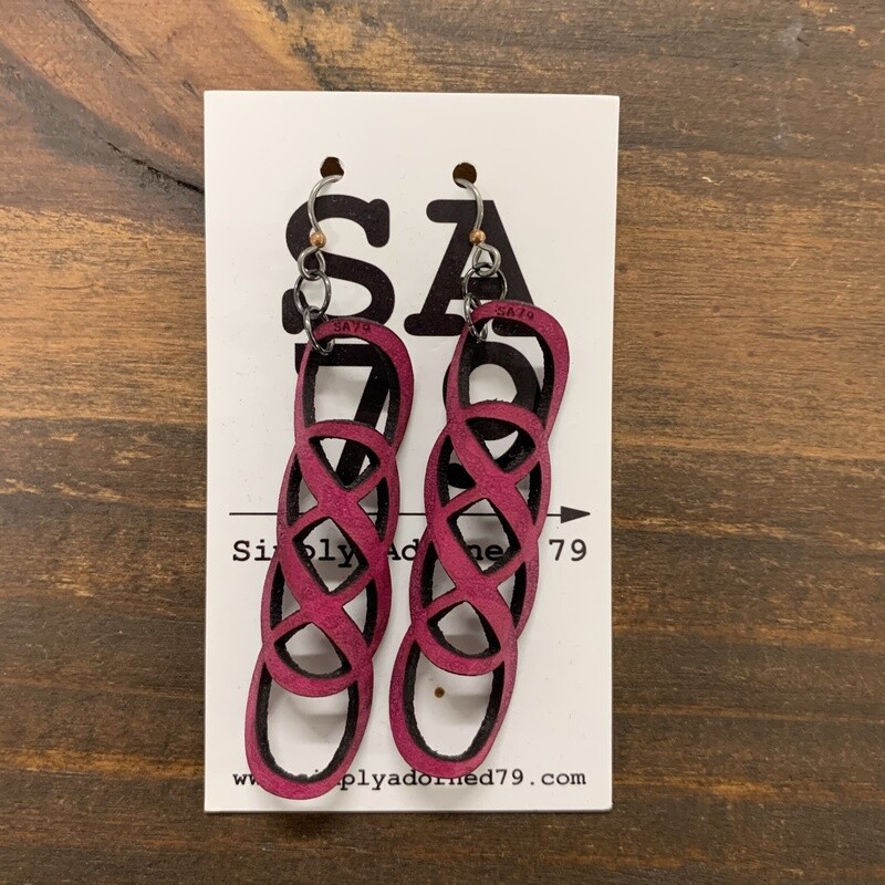 SA79 - THE INFINITY- FUCHSIA EARRING