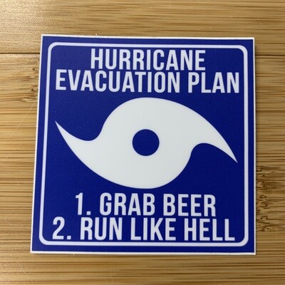 STICKER (L) HURRICANE EVACUATION