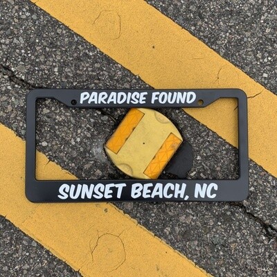 PARADISE FOUND LICENSE PLATE FRAME