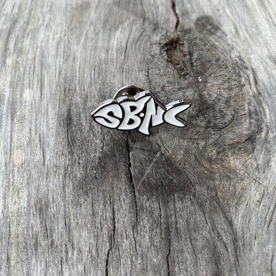 SBNC FISH WHITE LAPEL PIN