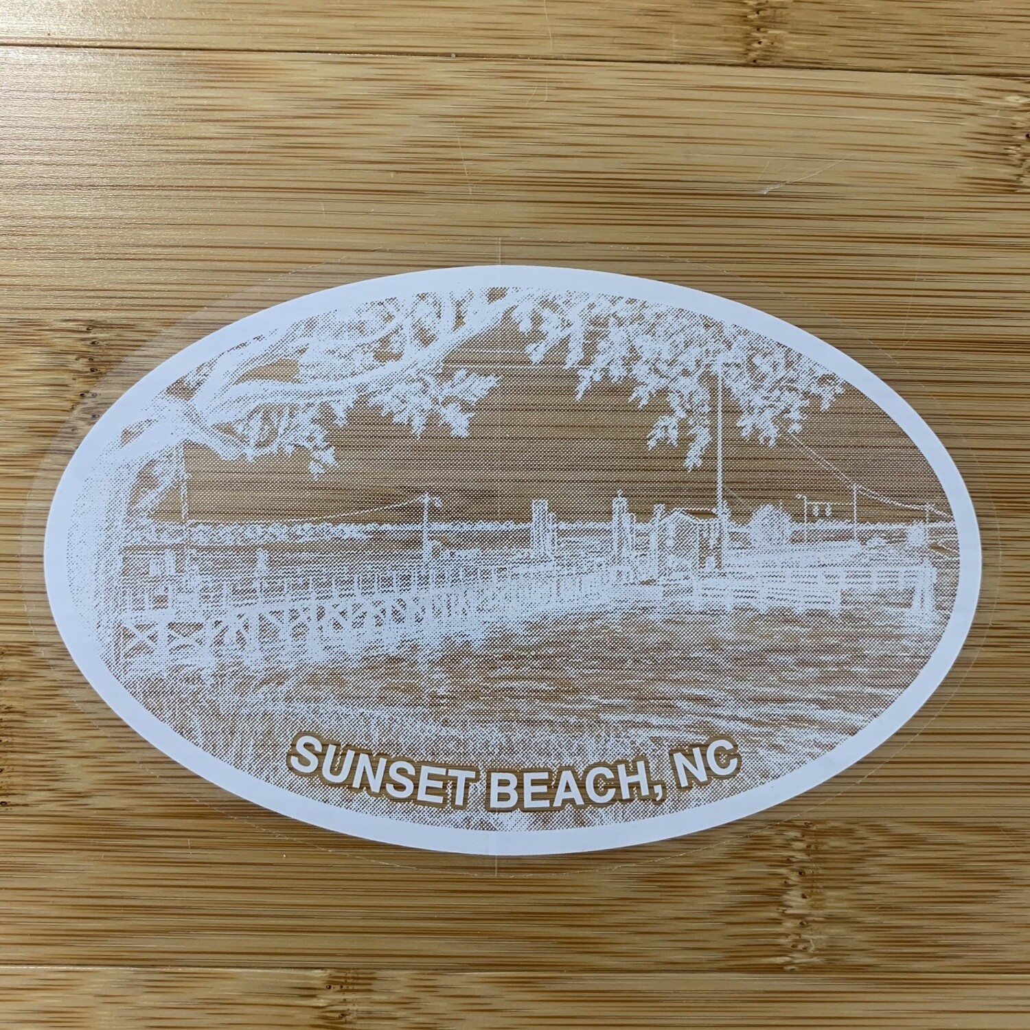 STICKER (L) CLEAR OLD BRIDGE OVAL