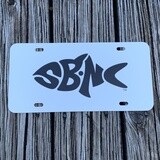 SBNC FISH LICENSE PLATE WHITE