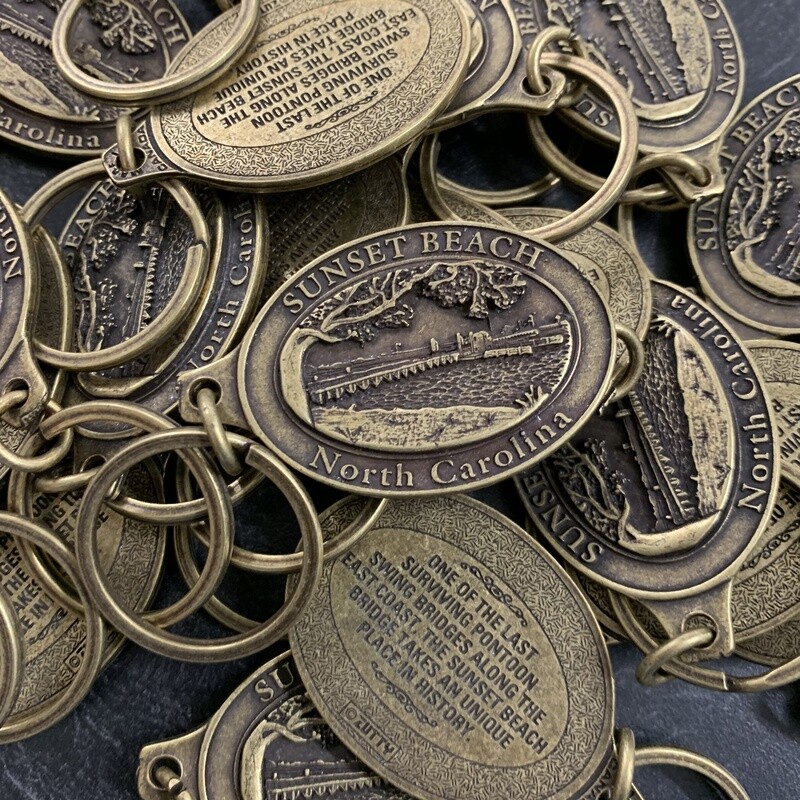 OLD BRIDGE KEYCHAIN PEWTER (BRONZE)