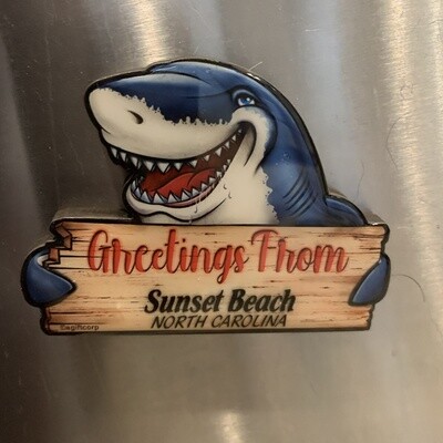 SHARK GREETINGS MDF MAGNET