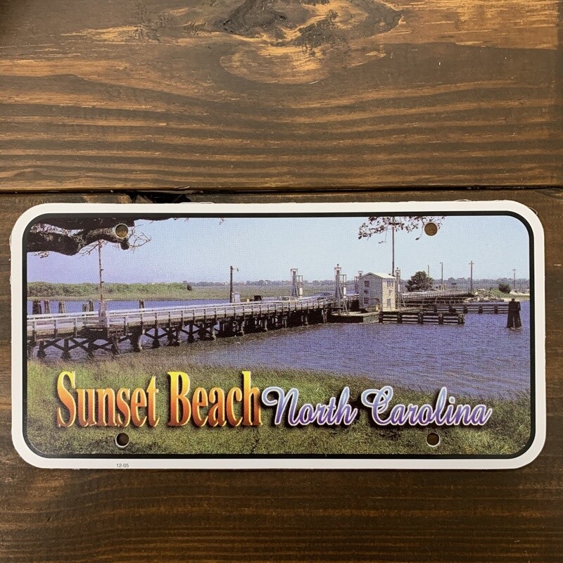 SUNSET BRIDGE LICENSE PLATE