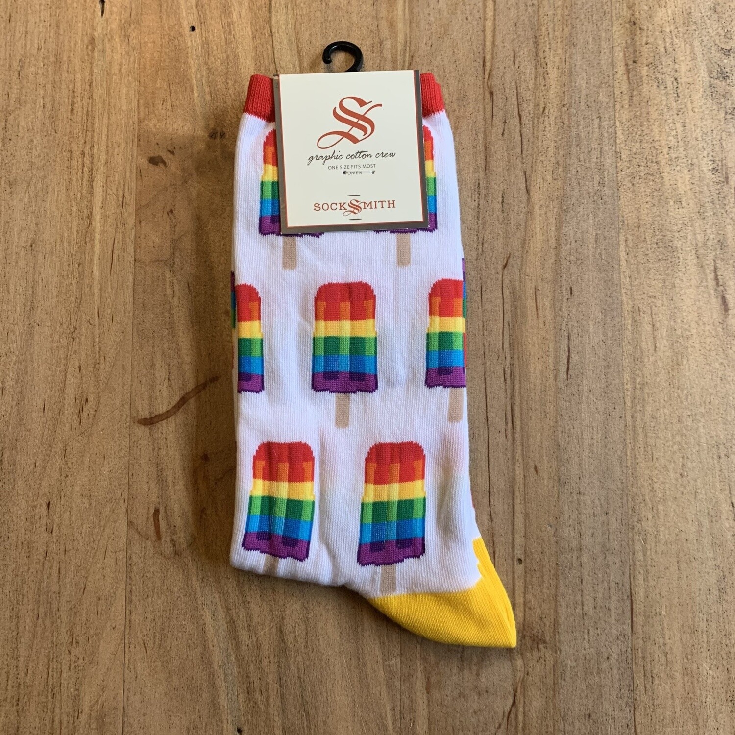 GAY POPS WOMENS SOCKS WHITE