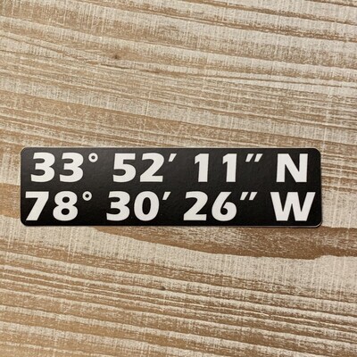 STICKER (S) STACKED LATITUDE LONGITUDE BAR