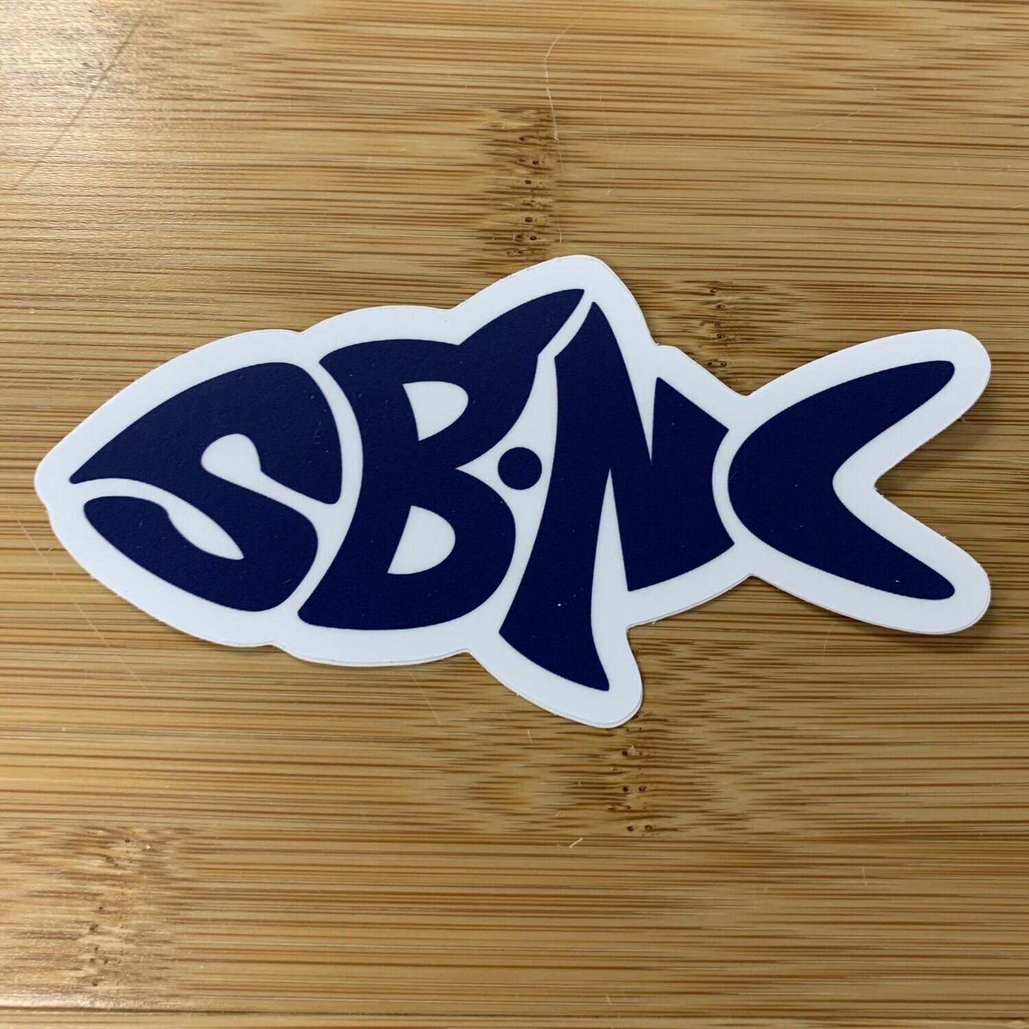 STICKER (L) SBNC FISH NAVY