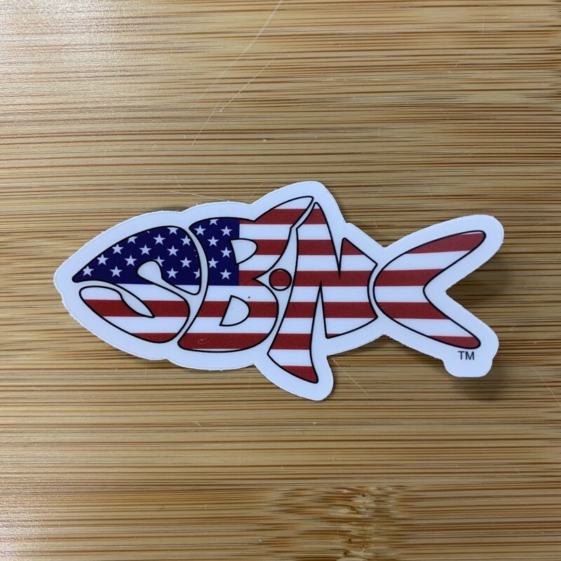 STICKER (S) SBNC FISH USA
