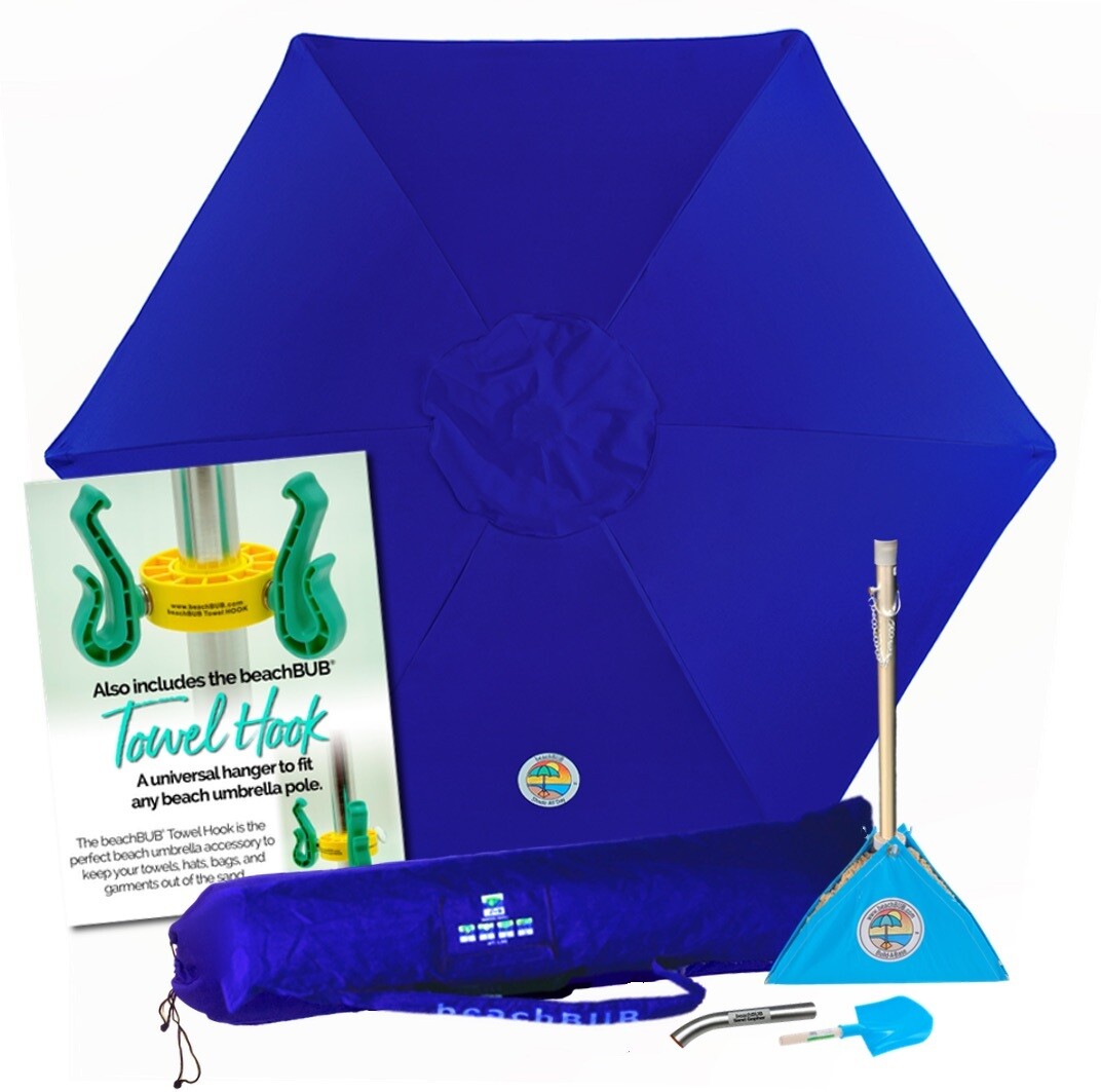 BEACH BUB ALL-IN-ONE UMBRELLA SYSTEM (DEEP OCEAN BLUE)