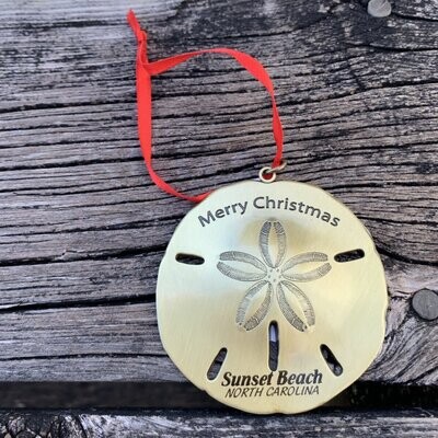 SAND DOLLAR METAL ORNAMENT (GOLD)
