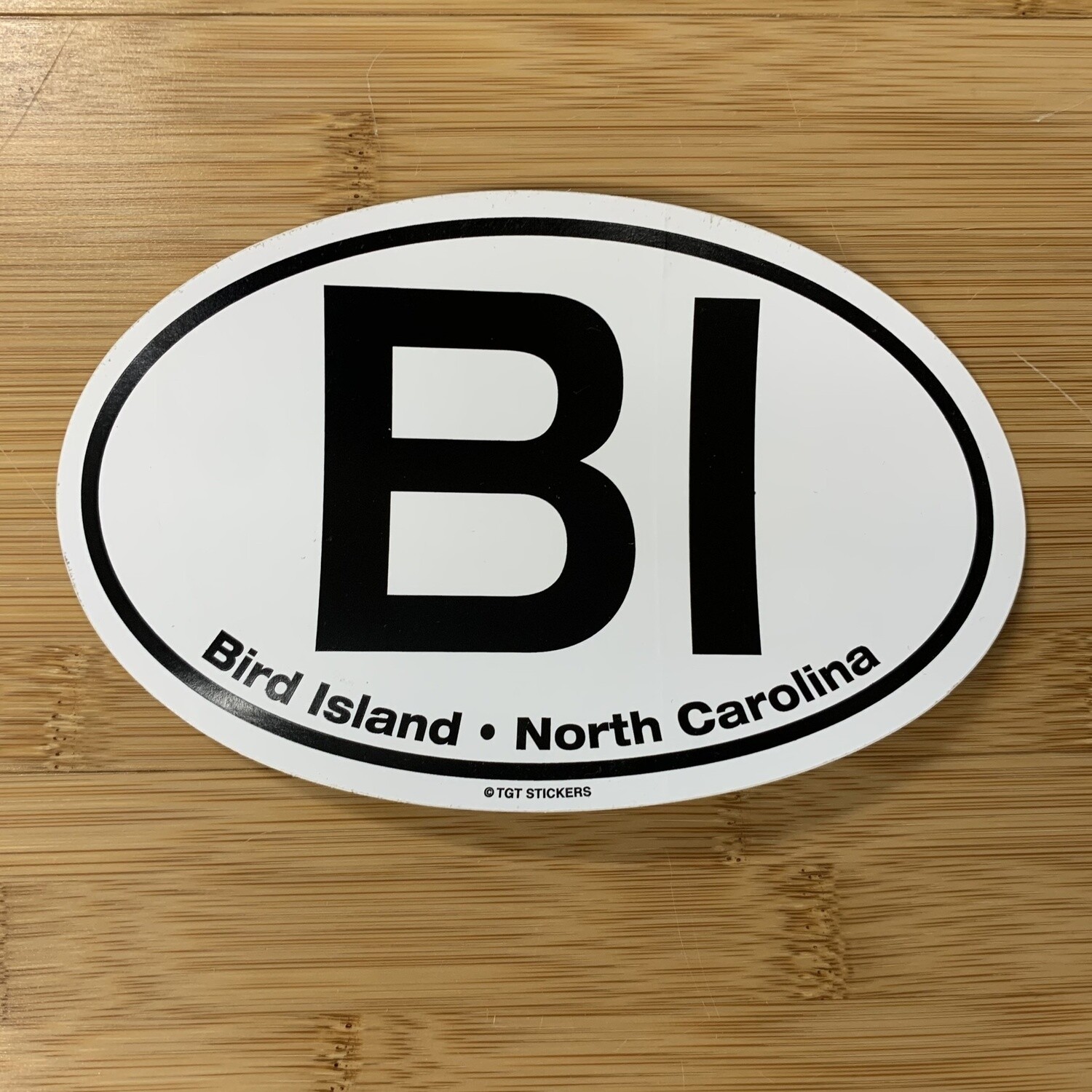 STICKER (L) BIRD ISLAND OVAL