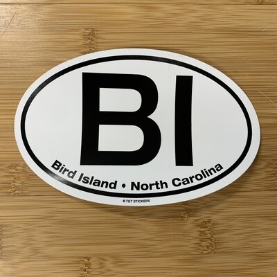 STICKER (L) BIRD ISLAND OVAL