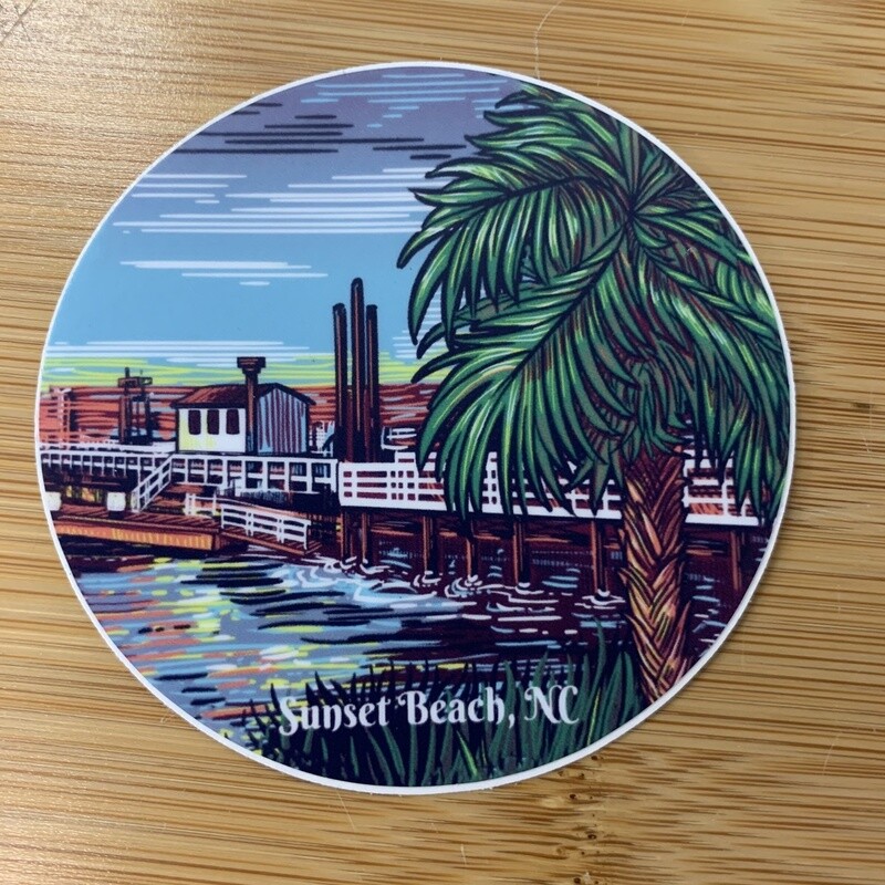 STICKER (L) OLD BRIDGE PALM CIRCLE
