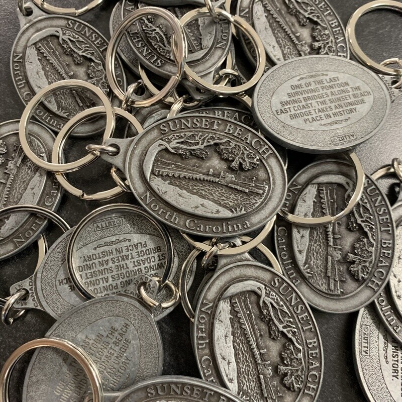 OLD BRIDGE KEYCHAIN PEWTER (SILVER)