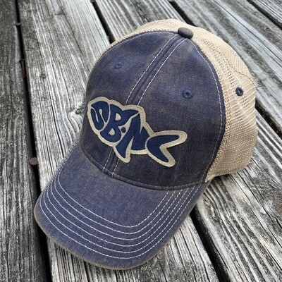 SBNC FISH OFA TRUCKER CAP NAVY