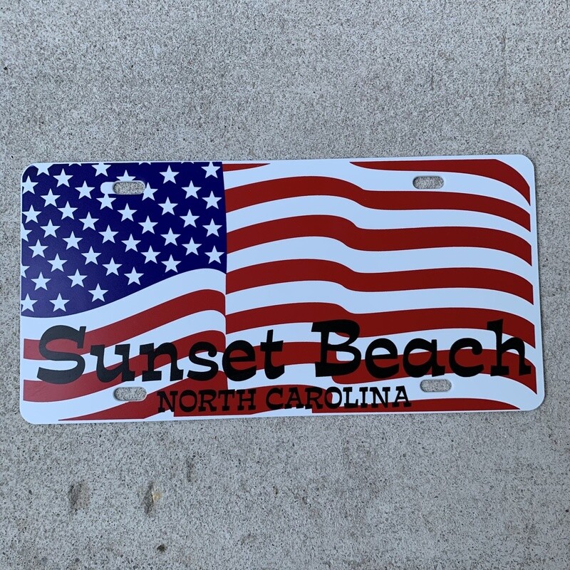 AMERICAN FLAG SB LICENSE PLATE