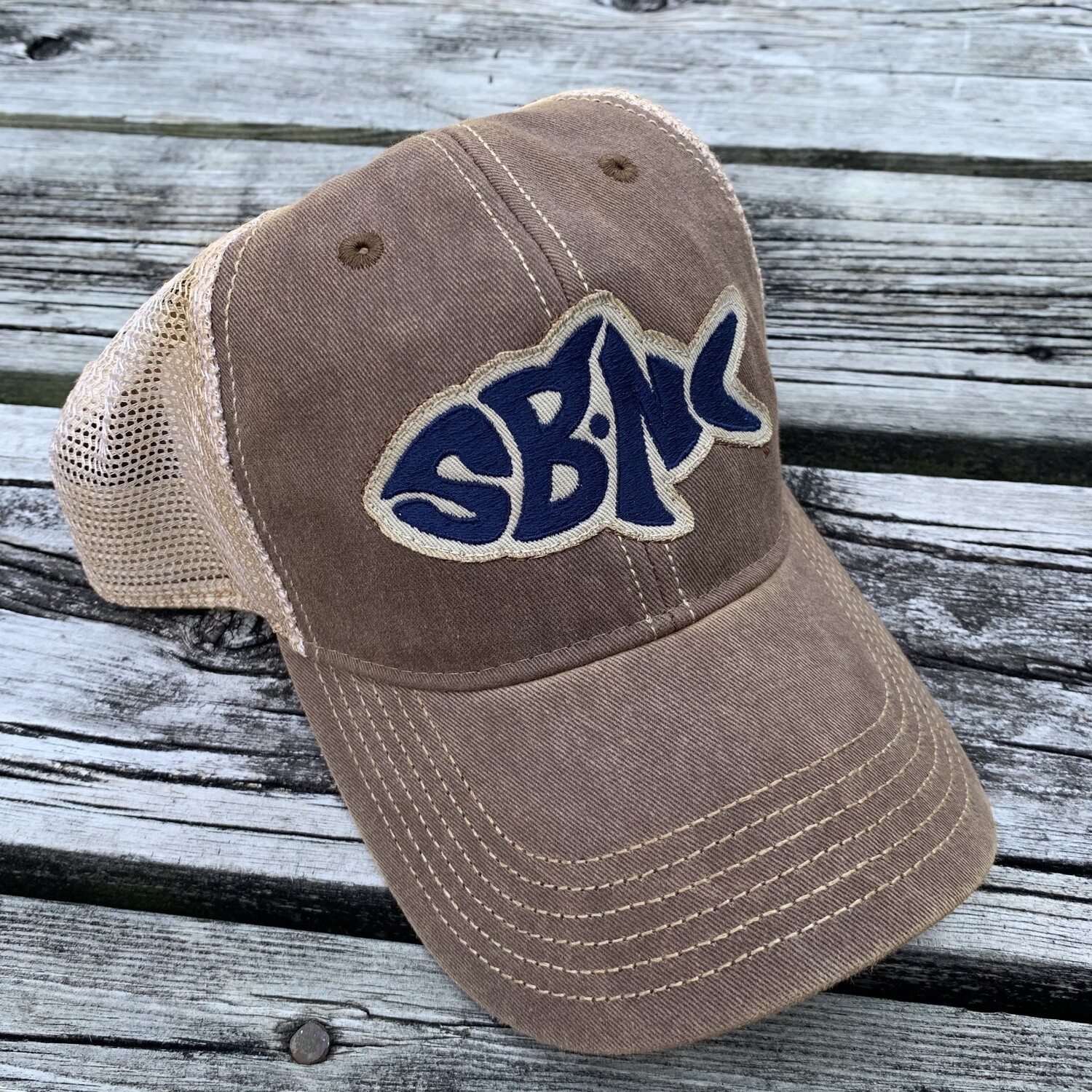 SBNC FISH OFA TRUCKER CAP BROWN