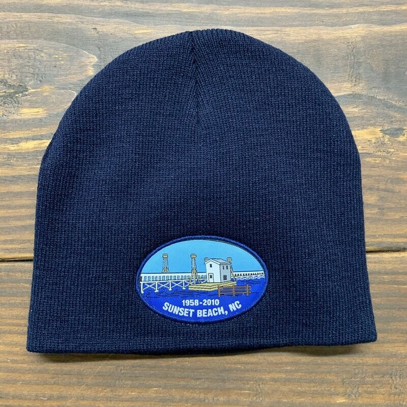 OLD BRIDGE OVAL KNIT BEANIE, Color: NAVY
