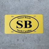 SB EURO BLACK ON YELLOW LICENSE PLATE