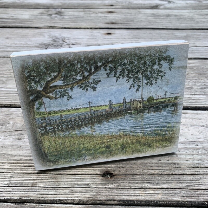 BLOCK OLD BRIDGE WATERCOLOR