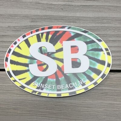 STICKER (S) SB OVAL RASTA TIE-DYE