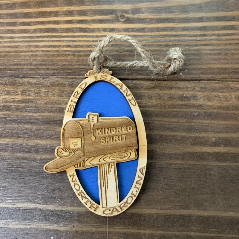 KINDRED SPIRIT OVAL BILEVEL ORNAMENT (SKY BLUE)